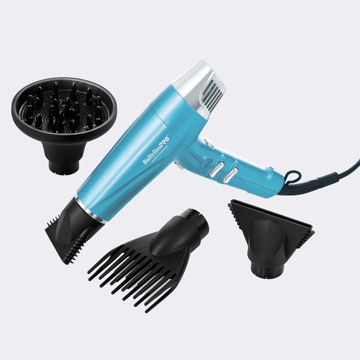 BaBylissPRO&reg; Nano Titanium&trade; Dual Ionic High-Speed Hairdryer (Blue), , large 2