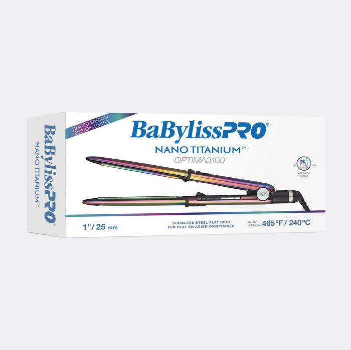 BaBylissPRO® Nano Titanium™ Optima fer plat en acier inoxydable de 1 po (Série Limitée), , hi-res image number 3
