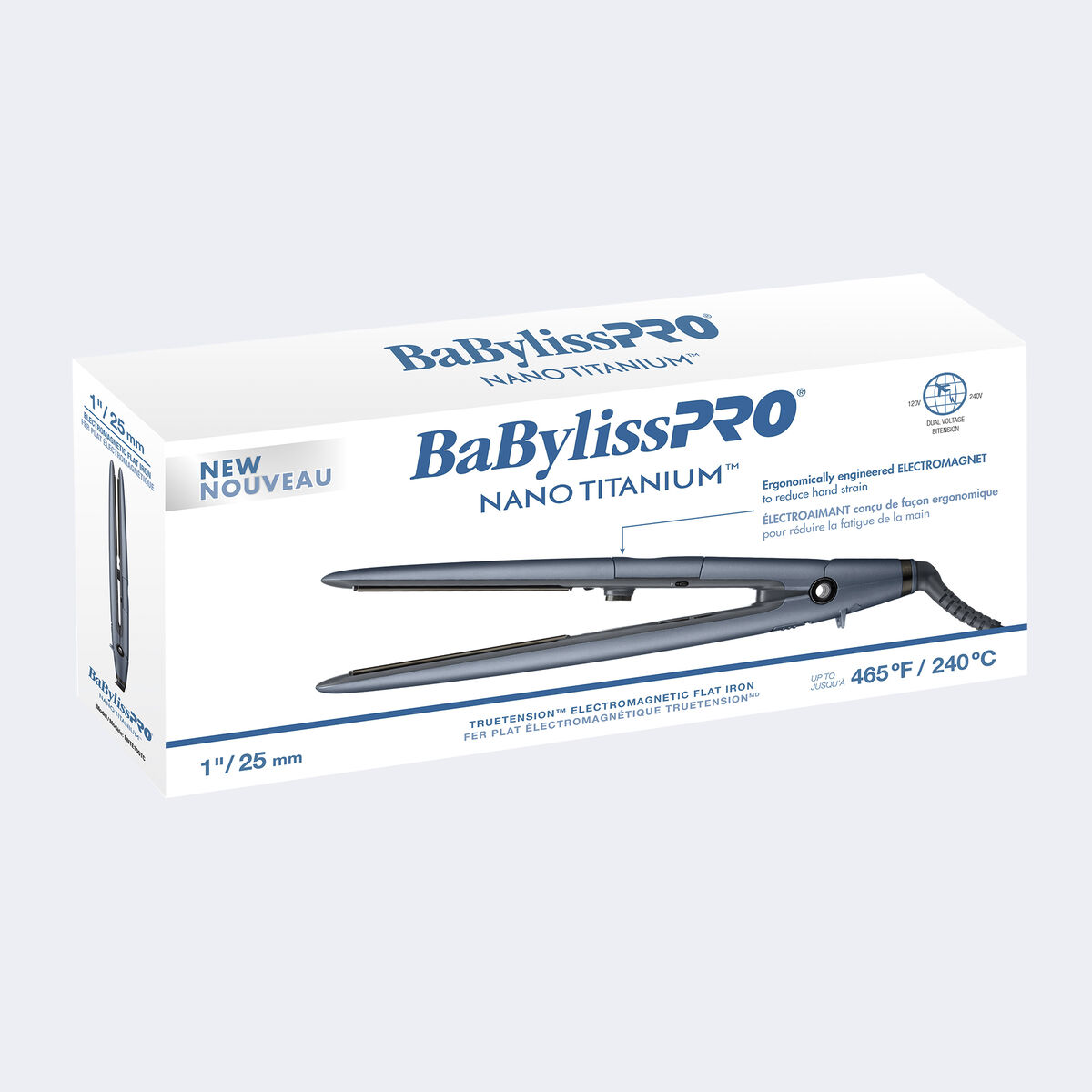 BaBylissPRO&reg; Nano Titanium&trade; 1" TrueTension&trade; Electromagnetic Flat Iron (The Signature Collection), , hi-res 3