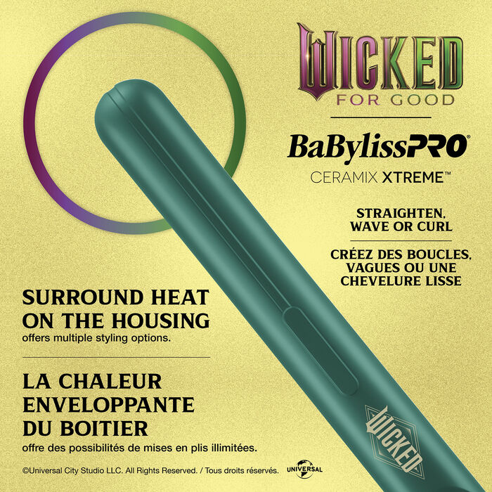 BaBylissPRO® Ceramix Xtreme™ Wicked: For Good Elphaba Fer plat de 1 po, , hi-res image number 4