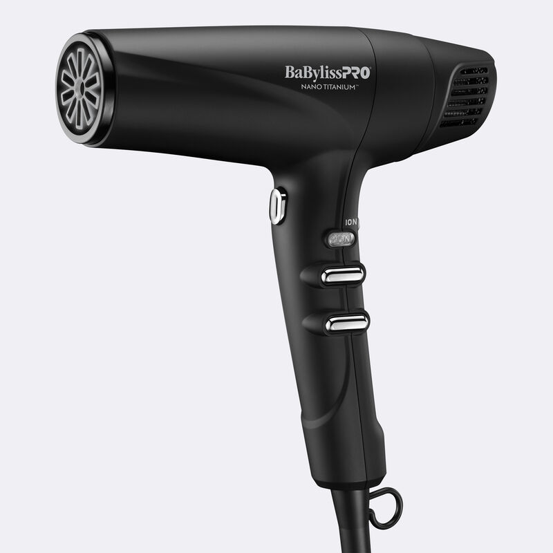 BaBylissPRO&reg; Nano Titanium&trade; S&eacute;choir Ionique Double &agrave; Haute Vitesse (Noir), , medium