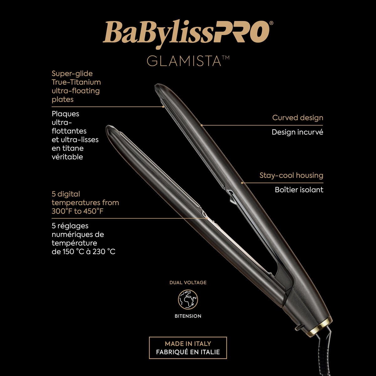 BaBylissPRO&reg; Glamista&trade; Fer plat ionique professionnel avanc&eacute; de 1 po, , hi-res 4