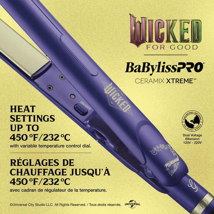 BaBylissPRO® Ceramix Xtreme™ Wicked: For Good Glinda Fer plat de 1 po, , hi-res image number 5