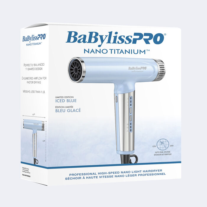 BaBylissPRO&reg; Nano Titanium&trade; High-Speed Nano Light Hairdryer (Iced Blue - Limited Edition), , hi-res image number 3