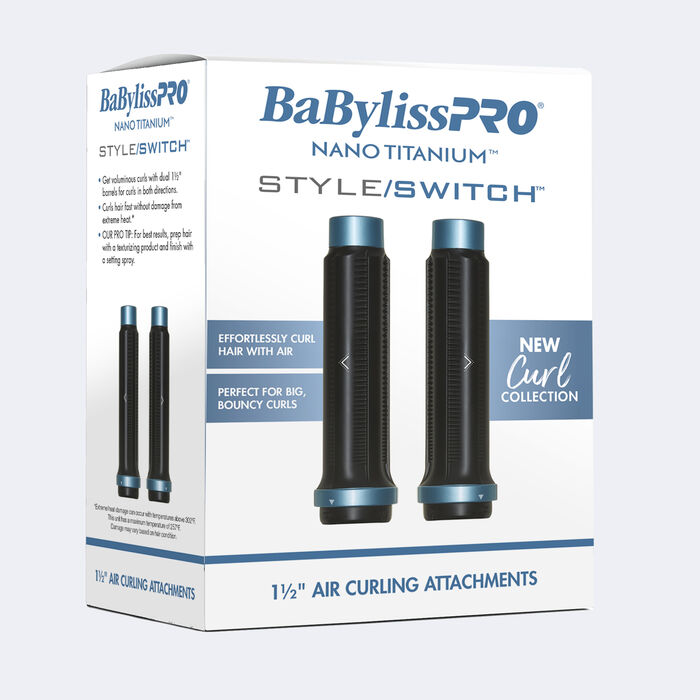 BaBylissPRO® Nano Titanium™ STYLE/SWITCH™ ACCESSOIRES BOUCLEURS À AIR de 1-1/2 po, , hi-res image number 1 BaBylissPRO® Nano Titanium™ STYLE/SWITCH™ ACCESSOIRES BOUCLEURS À AIR de 1-1/2 po, , hi-res image number 1
