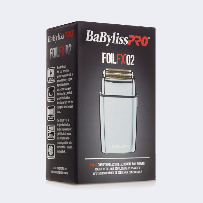 BaBylissPRO® FOILFX02 Cord/cordless Metal Double Foil Shaver, , hi-res image number 3
