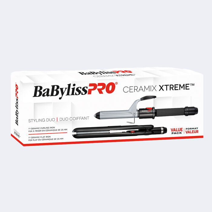 BaBylissPRO® Ceramix Xtreme™ Curling Iron and Flat Iron Duo, , hi-res image number 1