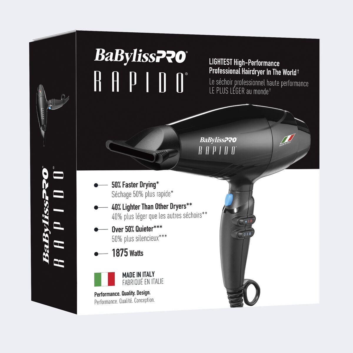 BaBylissPRO&reg; Rapido&reg; High Performance Hairdryer, , large 2