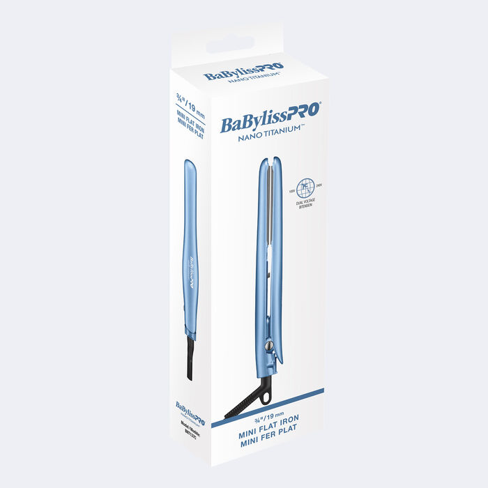 BaBylissPRO&reg; Nano Titanium&trade; 3/4" Mini Flat Iron, , hi-res image number 3