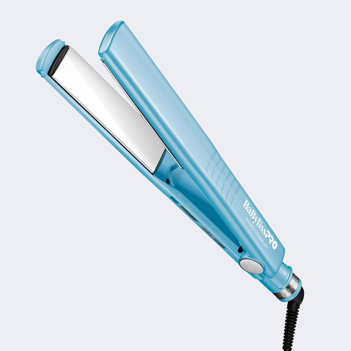 BaBylissPRO&reg; Nano Titanium&trade; 1-1/4" Dual Ionic Flat Iron (Blue), , large 1
