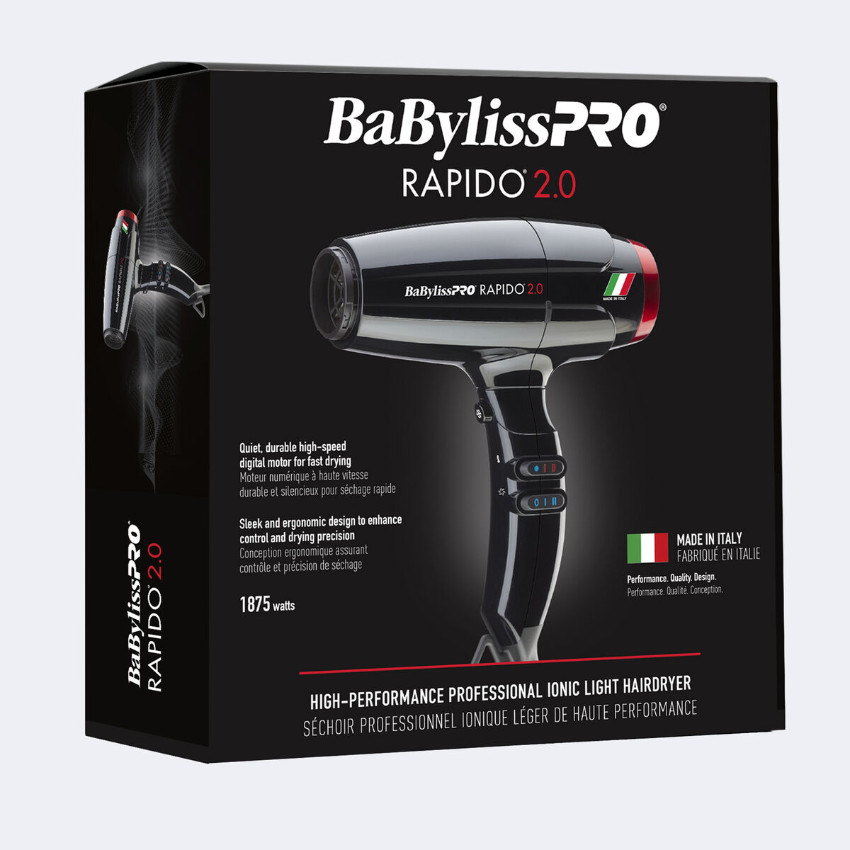 BaBylissPRO&reg; Rapido&reg; 2.0 S&eacute;choir professionnel ionique l&eacute;ger de haute performance, , hi-res 8