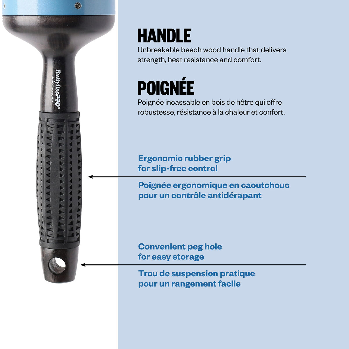 BaBylissPRO&reg; Nano Titanium Extra-Long Professional Brush (65 mm), , hi-res 7