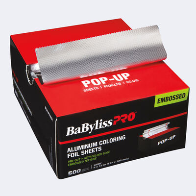 BaBylissPRO® Feuilles d’aluminium « Pop-up » pour coloration, 500 feuilles
