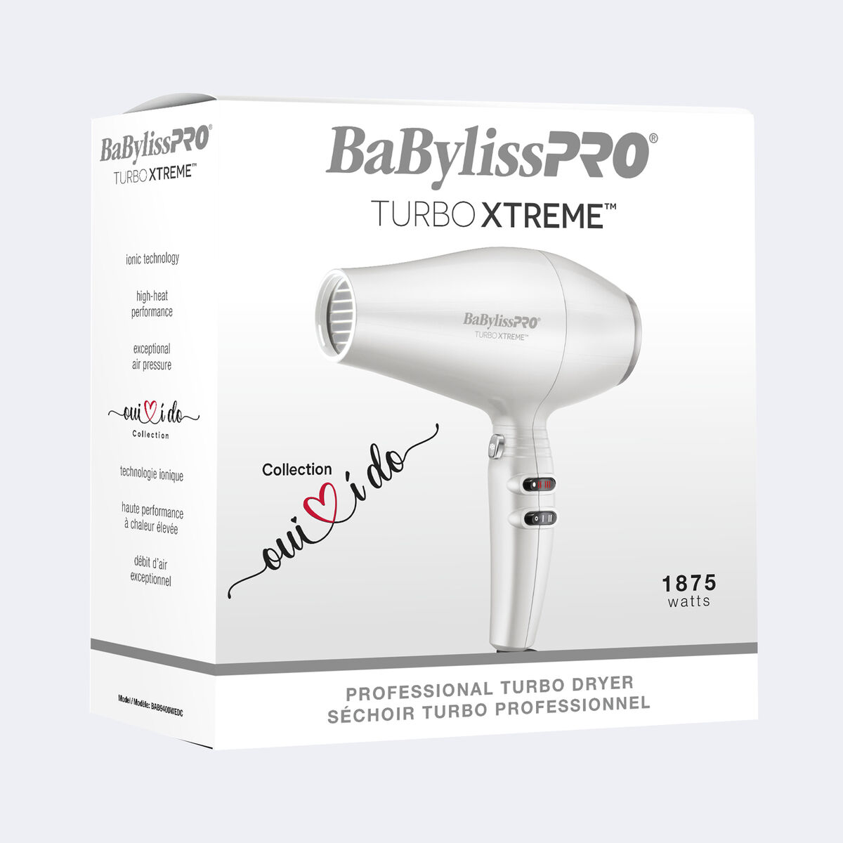 BaBylissPRO&reg; Turbo Xtreme&trade; Ionic Hairdryer (I DO - Limited Edition), , hi-res 7