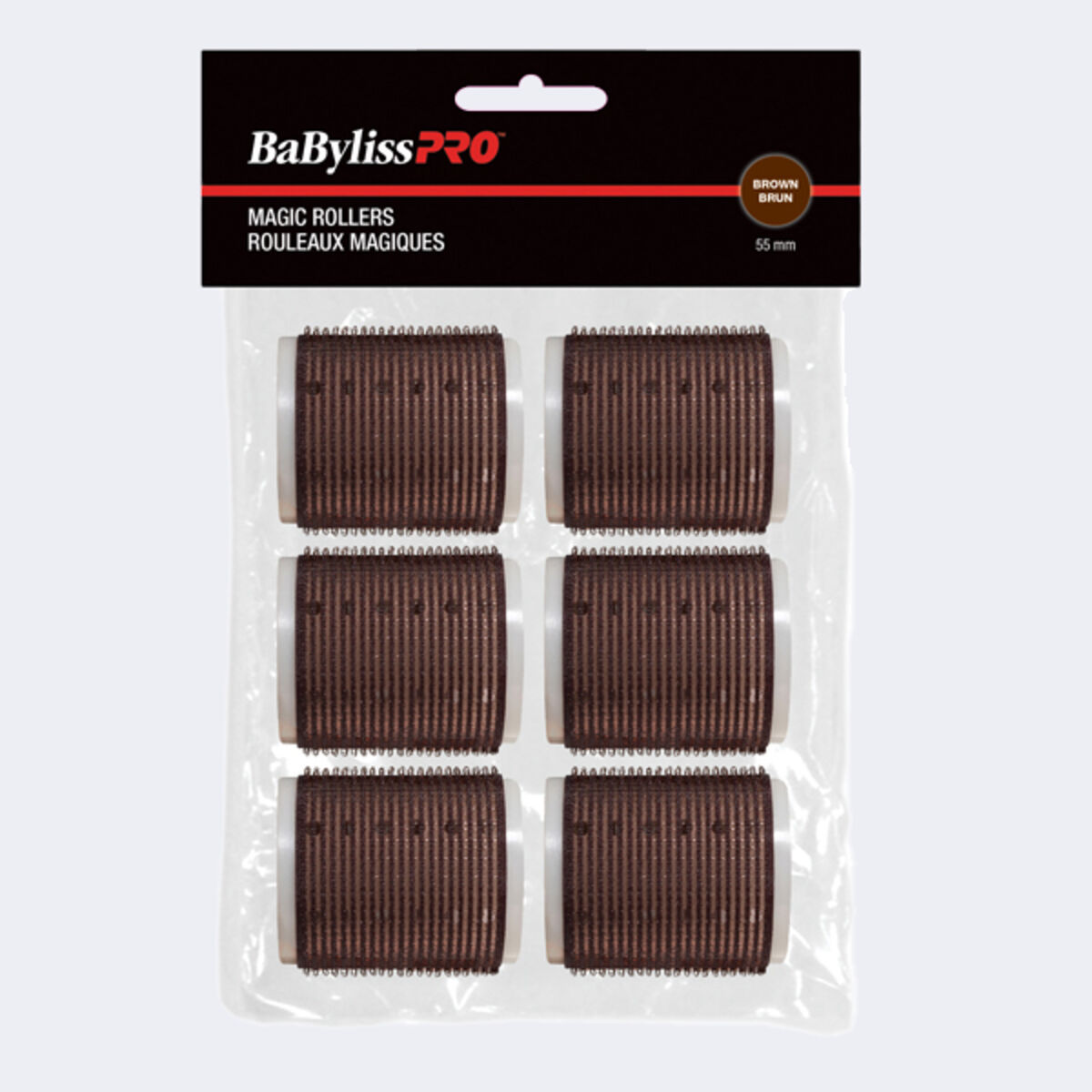 BaBylissPRO&reg; ROULEAUX &laquo; MAGIQUES &raquo; AUTOFIXANTS (Brun, 55 mm), , large 2