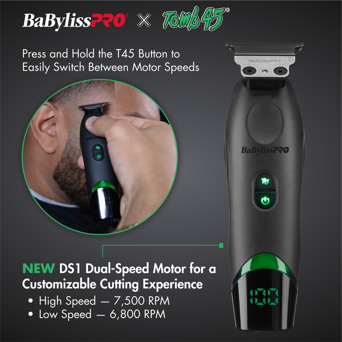 BaBylissPRO&reg; x Tomb45&reg; Tondeuse de finition &agrave; chargement sans fil, , hi-res 3