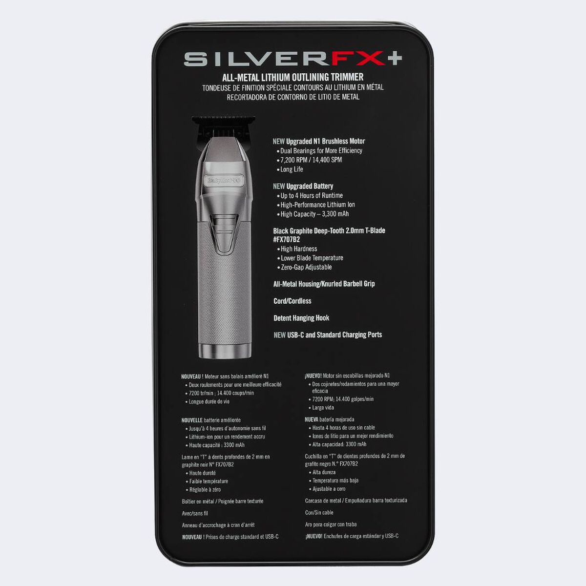 BaBylissPRO&reg; SILVERFX+ SKELETON METAL LITHIUM TRIMMER, , hi-res 7