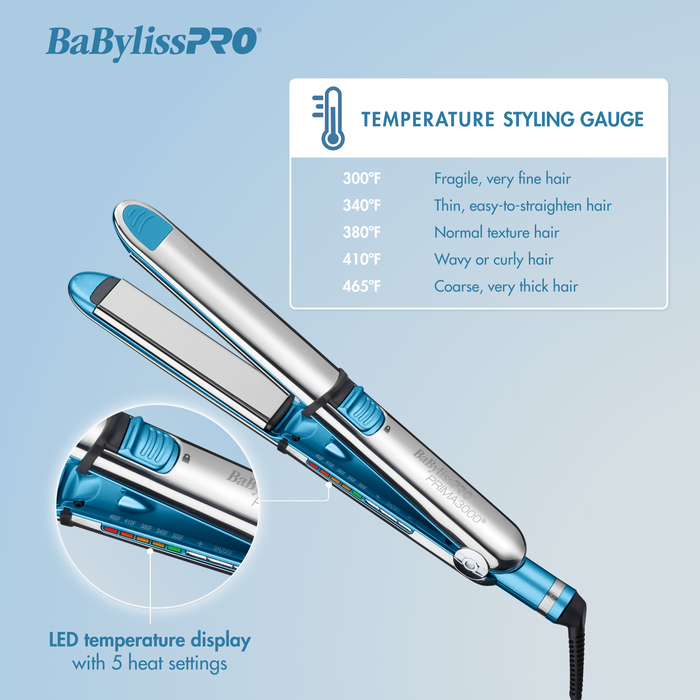 BaBylissPRO® Nano Titanium™ Prima3000® 1¼" Ionic Styling Iron, , hi-res image number 6