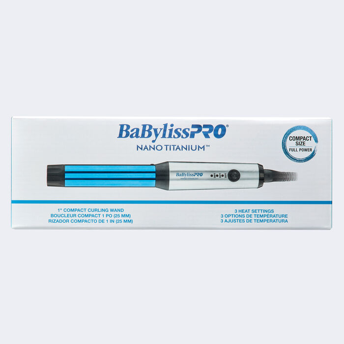 BaBylissPRO® Nano Titanium™ 1" Compact Curling Wand, , hi-res image number 1
