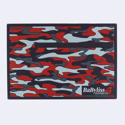 BaBylissPRO® Tapis de barbier magnétique camouflage rouge