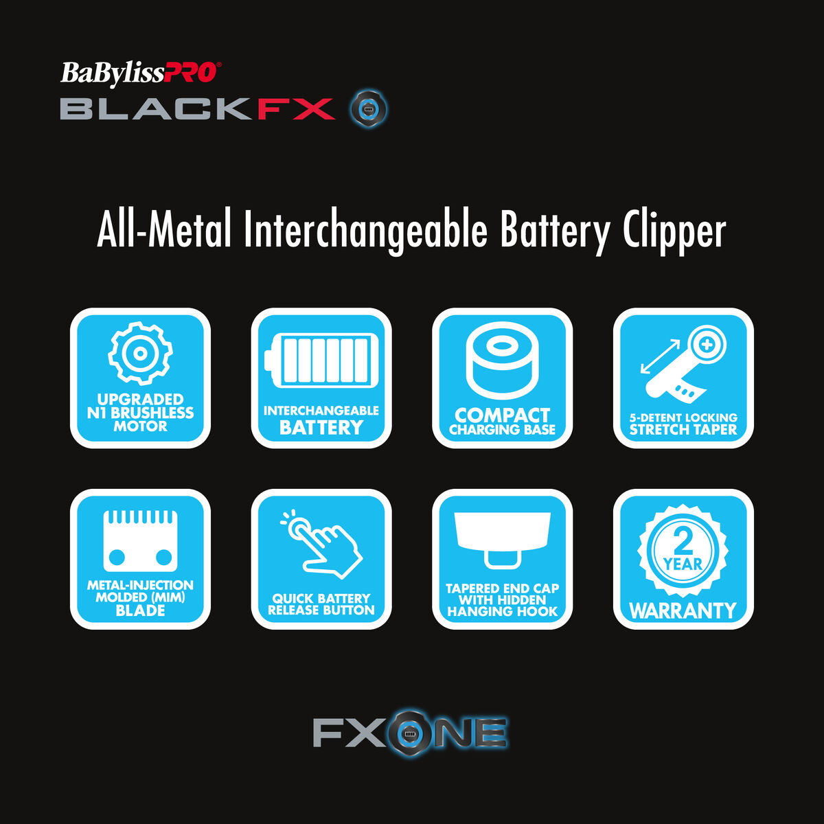 BaBylissPRO&reg; FXONE&trade; BLACKFX Clipper, , hi-res 4