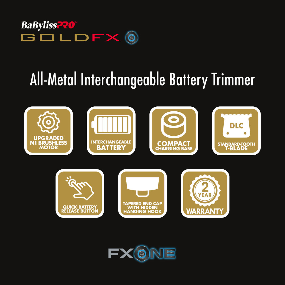 BaBylissPRO&reg; FXONE&trade; Tondeuse de finition GoldFX, , hi-res 5