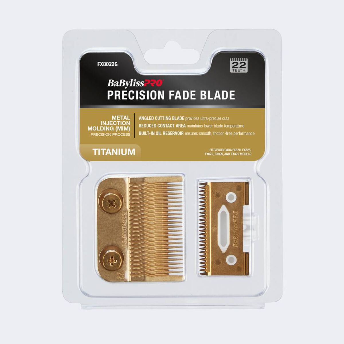 BaBylissPRO&reg;  Gold Titanium Metal-Injection Molded (MIM) Precision Fade Blade, , hi-res 4