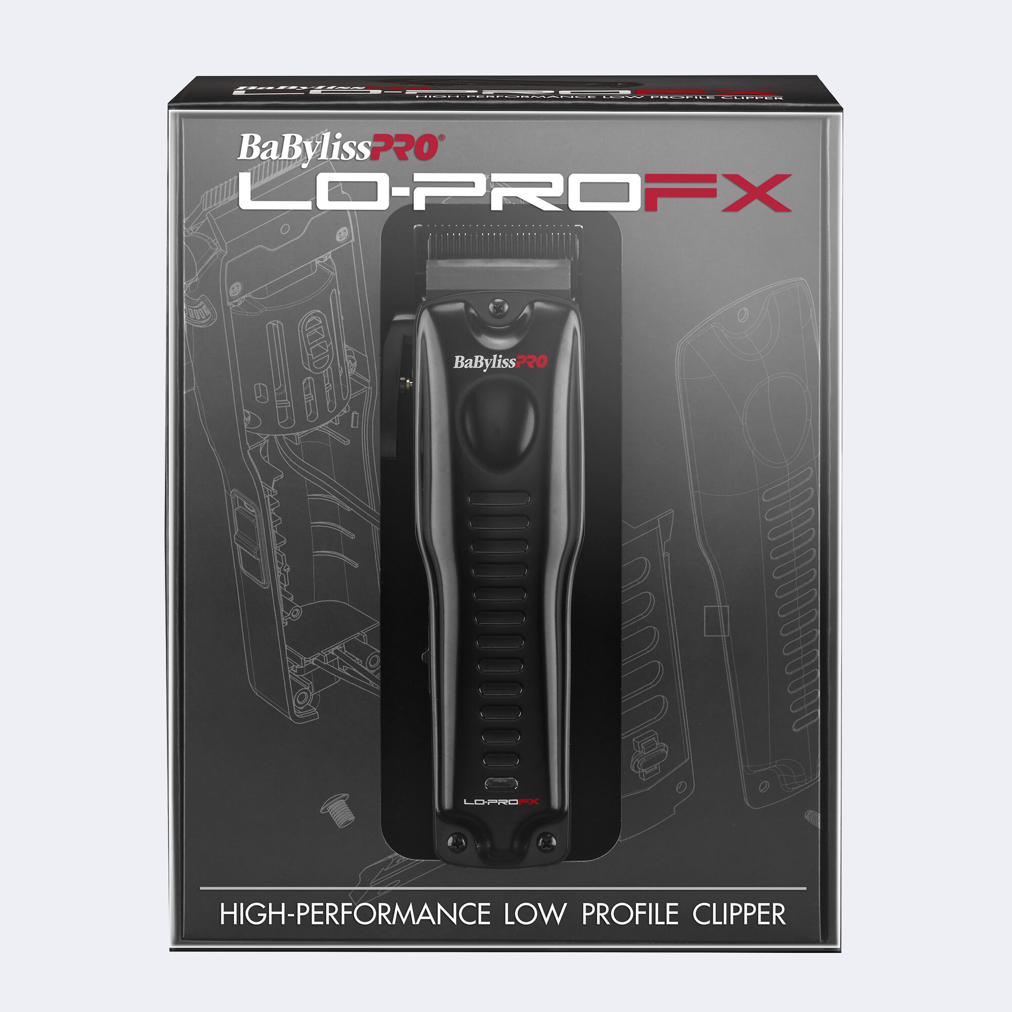 Babyliss PRO コードレスクリッパー Lo-PRO FX ブラック BaBylissPRO LoPROFX High Performance Low Profile Clipper