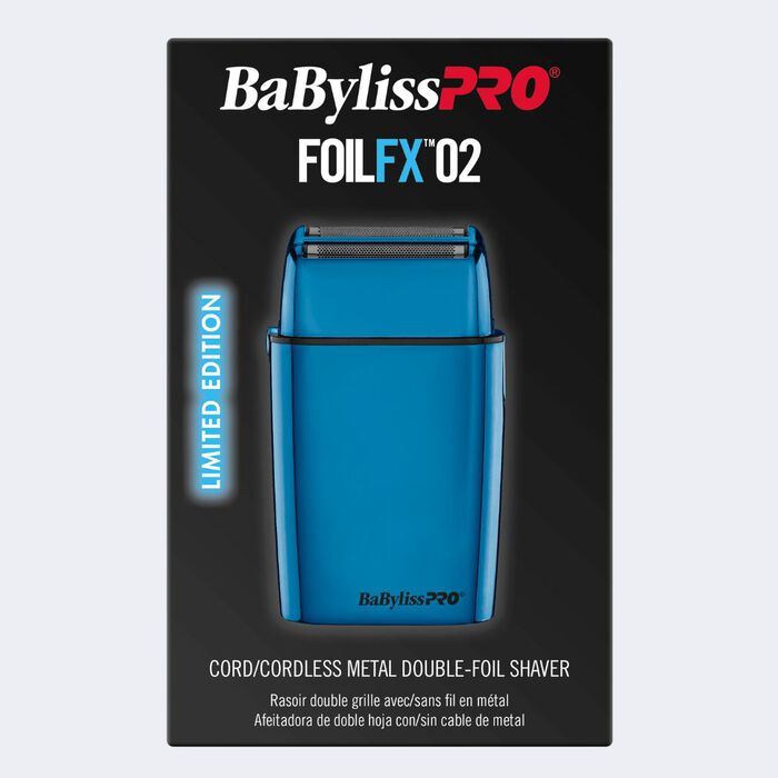 BaBylissPRO® FOILFX02 Cord/Cordless Metal Double-Foil Shaver (Blue - Limited Edition), , hi-res image number 5