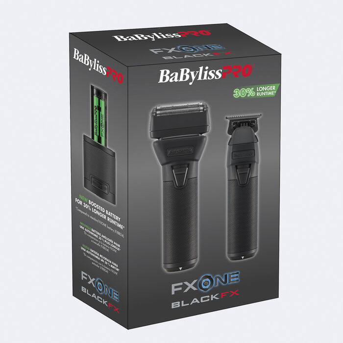 BaBylissPRO® FXONE™ BLACKFX Trimmer & Double-Foil Shaver Prepack, , hi-res image number 1