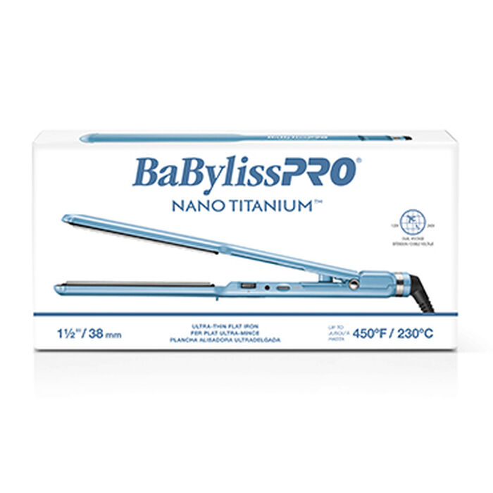 BaBylissPRO® Nano Titanium™ 1½ " Ultra-Thin Straightener, , hi-res image number 3 BaBylissPRO® Nano Titanium™ 1½ " Ultra-Thin Straightener, , hi-res image number 3