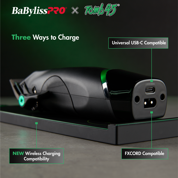 BaBylissPRO® x Tomb45® Wireless-Charging Clipper, , hi-res image number 1