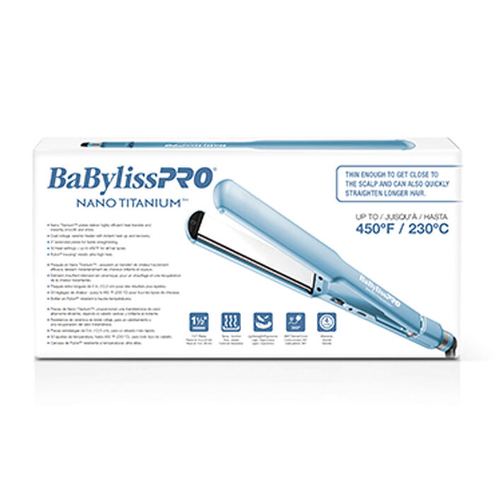 BaBylissPRO® Nano Titanium™ 1½ " Ultra-Thin Straightener, , hi-res image number 4 BaBylissPRO® Nano Titanium™ 1½ " Ultra-Thin Straightener, , hi-res image number 4