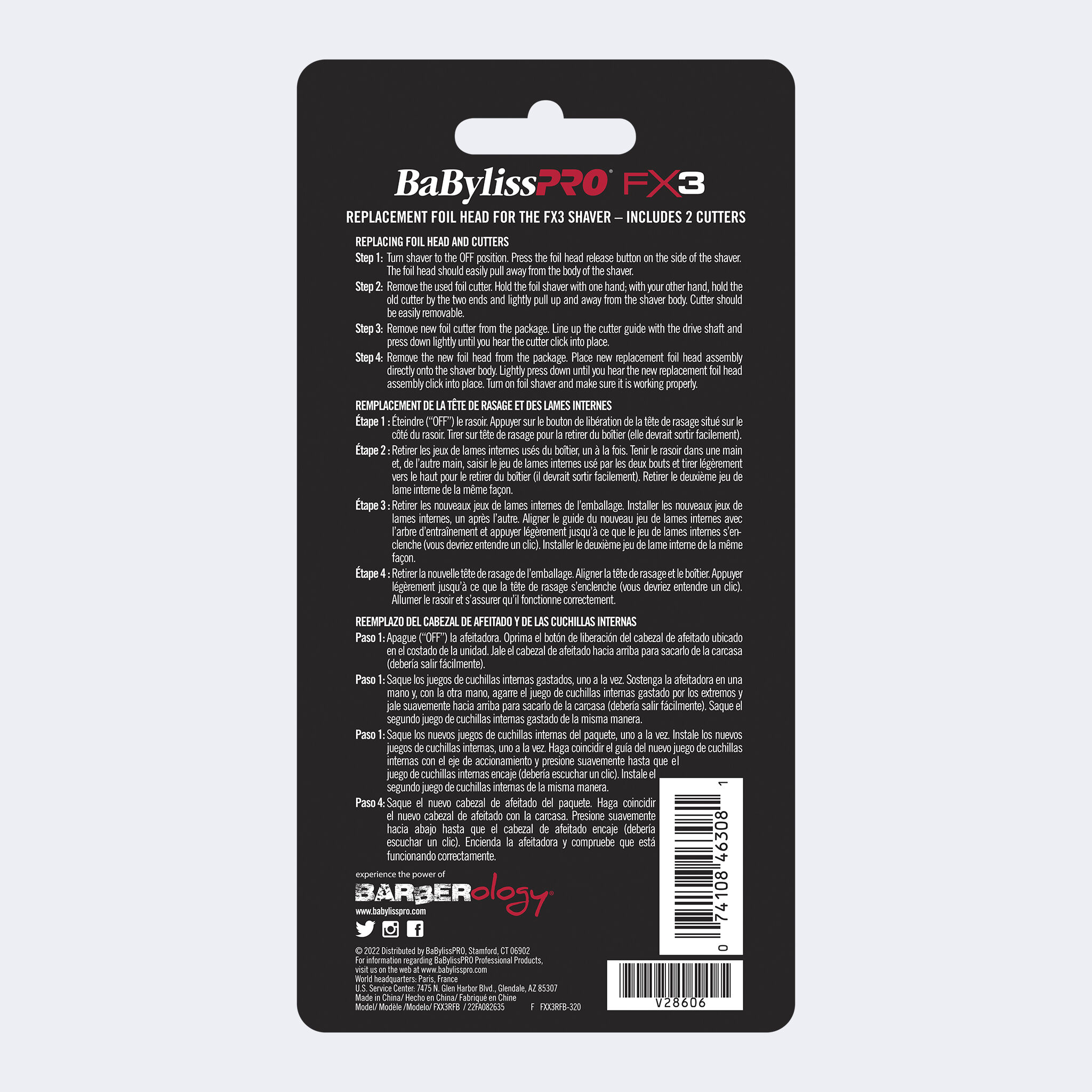 BaBylissPRO FX3 Professional High Speed Foil Shaver Replacement