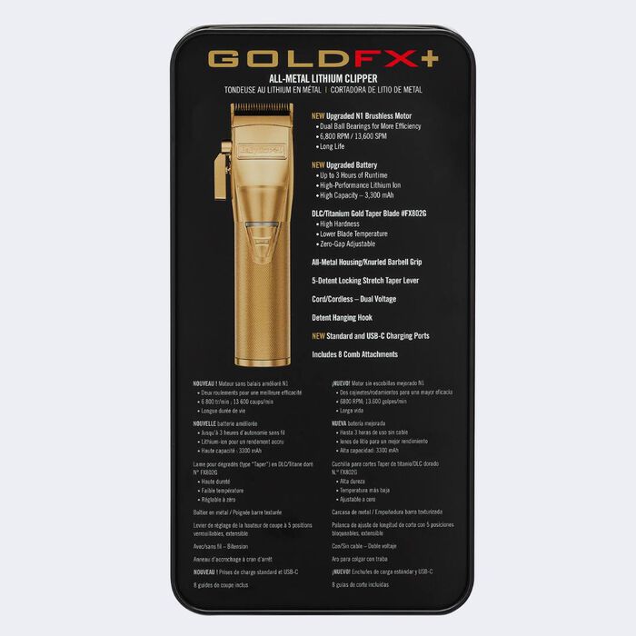 BaBylissPRO® GoldFX+ Metal Lithium Clipper, , hi-res image number 5