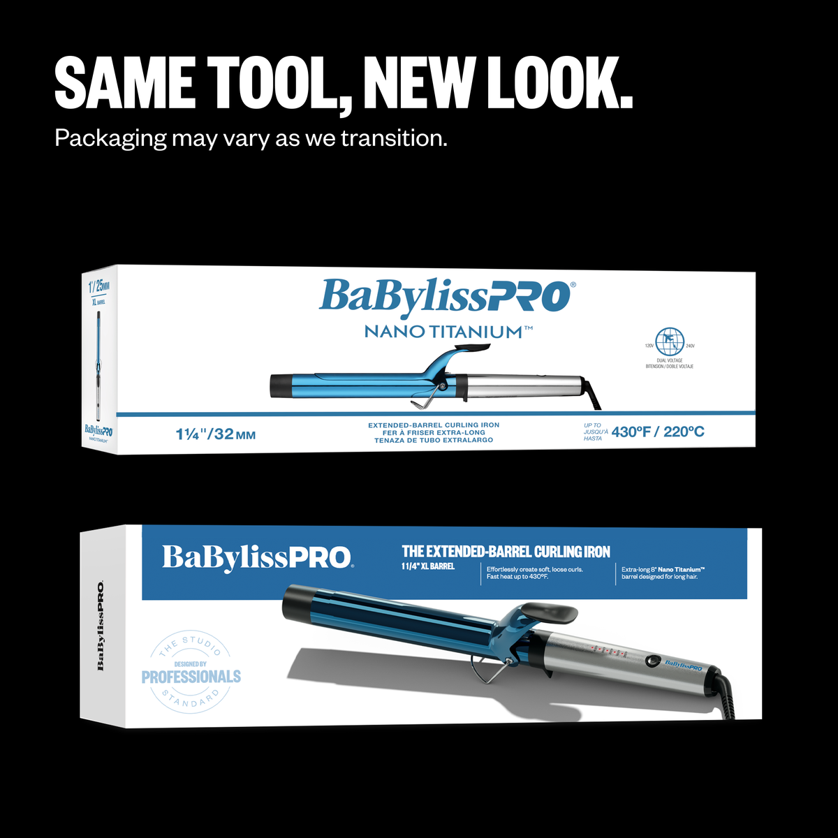BaBylissPRO&reg; Nano Titanium&trade; Fer &agrave; friser extra-long 1-1/4 po, , hi-res 10