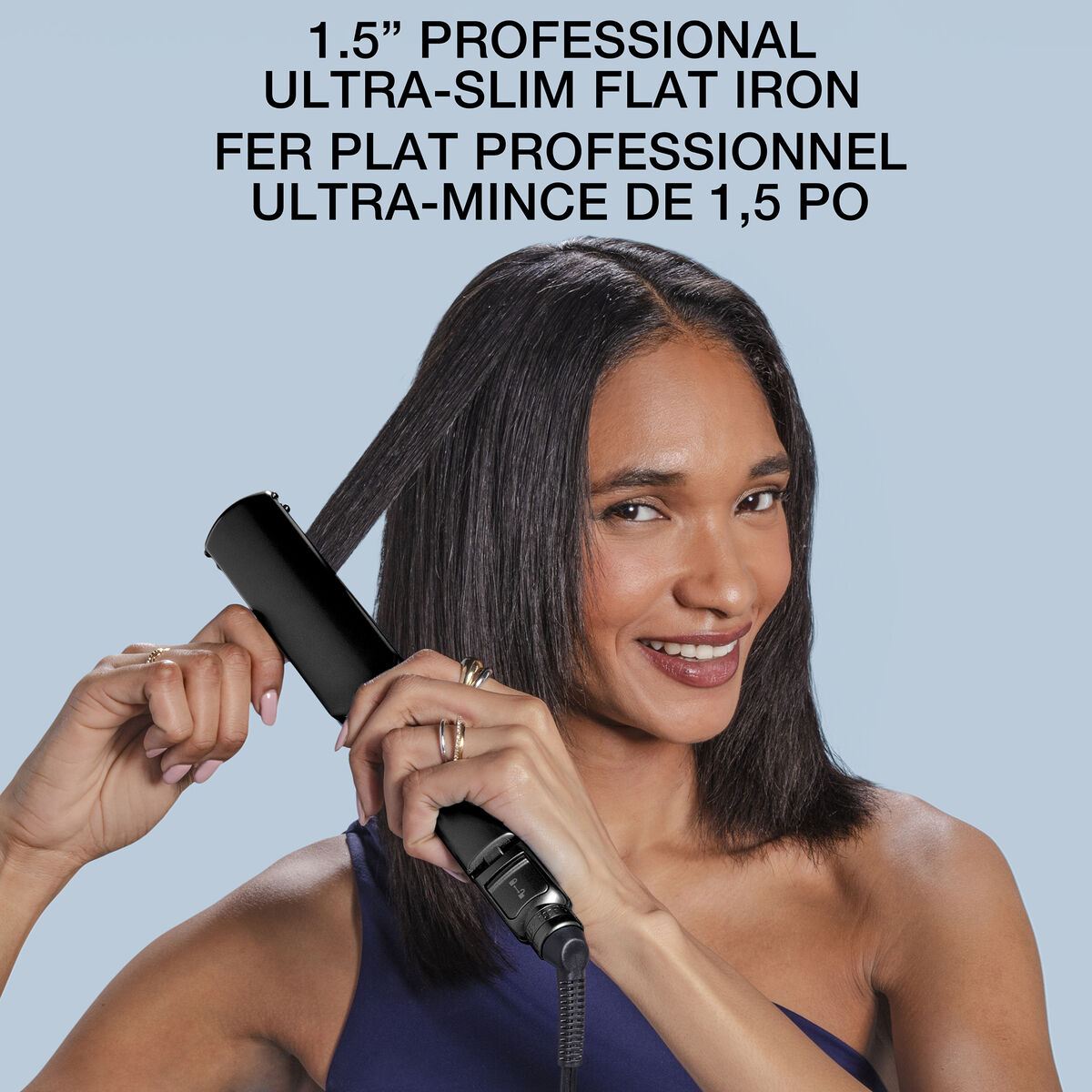 BaBylissPRO&reg; Nano Titanium&trade; Fer plat ultra mince de 1-1/2 po (Noir), , hi-res 2