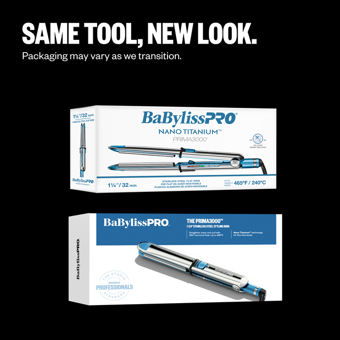 BaBylissPRO&reg; Nano Titanium&trade; Prima3000&reg; 1&frac14;" Ionic Styling Iron, , hi-res image number 10