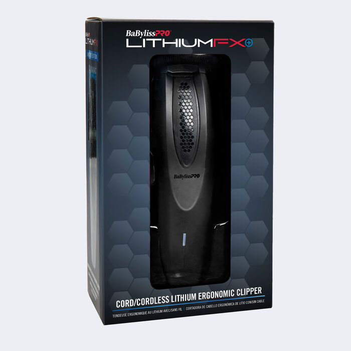 BaBylissPRO® LITHIUMFX+ TONDEUSE ERGONOMIQUE AU LITHIUM AVEC/SANS FIL NOIR MAT, , hi-res image number 4 BaBylissPRO® LITHIUMFX+ TONDEUSE ERGONOMIQUE AU LITHIUM AVEC/SANS FIL NOIR MAT, , hi-res image number 4