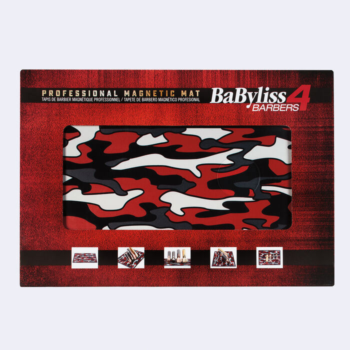 BaBylissPRO® Red Camo Magnetic Strip Barber Mat, , hi-res image number 3 BaBylissPRO® Red Camo Magnetic Strip Barber Mat, , hi-res image number 3