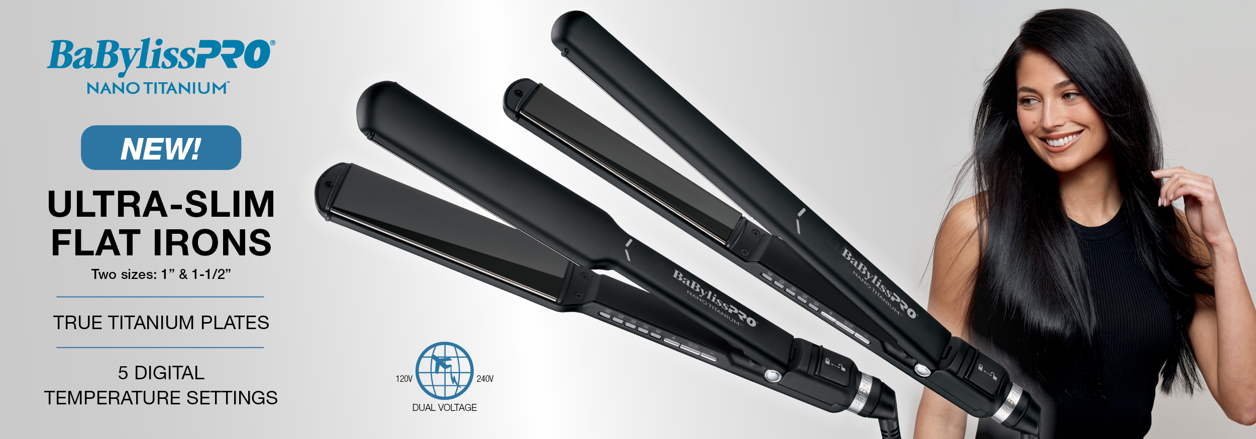 Black Ultra Slim Flat Irons