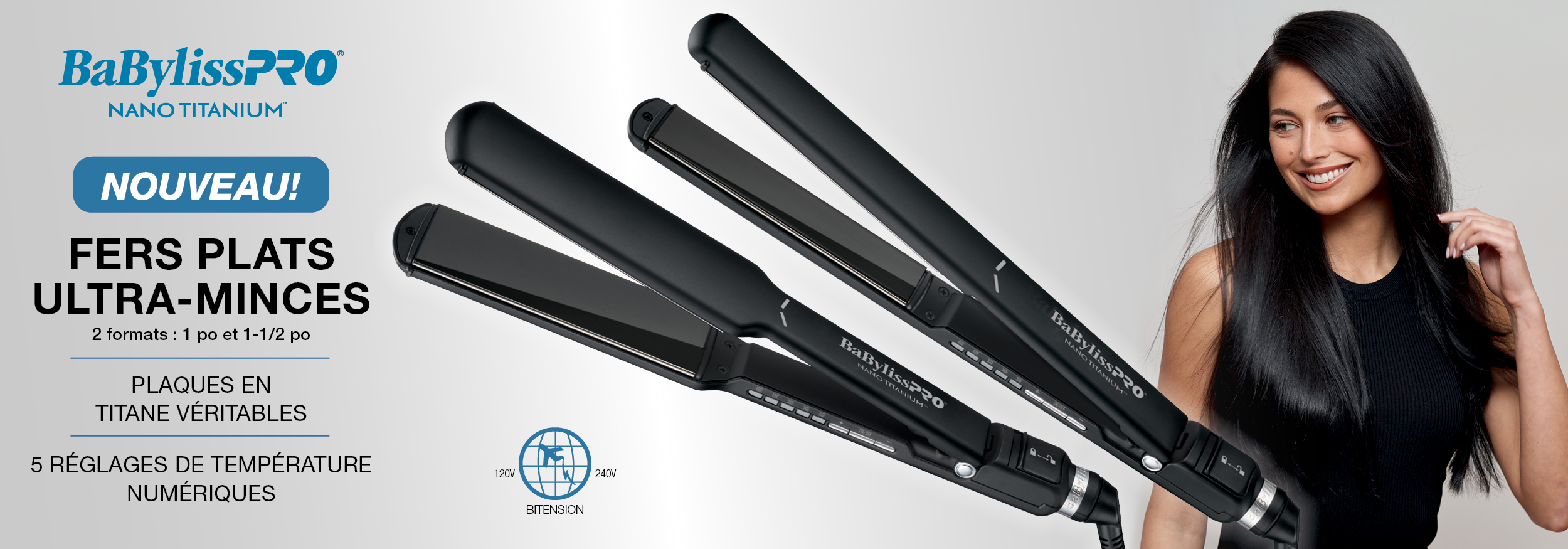 Fers plat ultra minces noirs