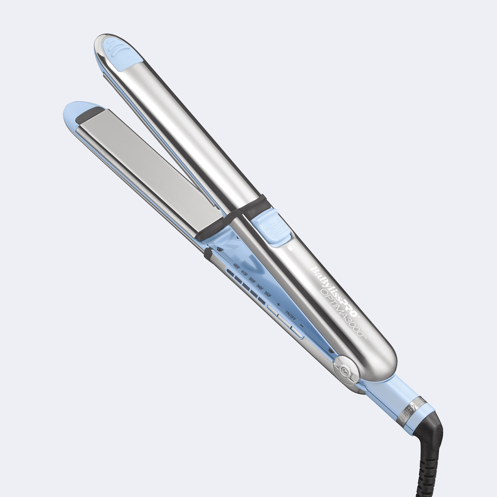 BaBylissPRO&reg; Nano Titanium&trade; Optima 1-1/4&rdquo; Stainless Steel Flat Iron (Iced Blue - Limited Edition)