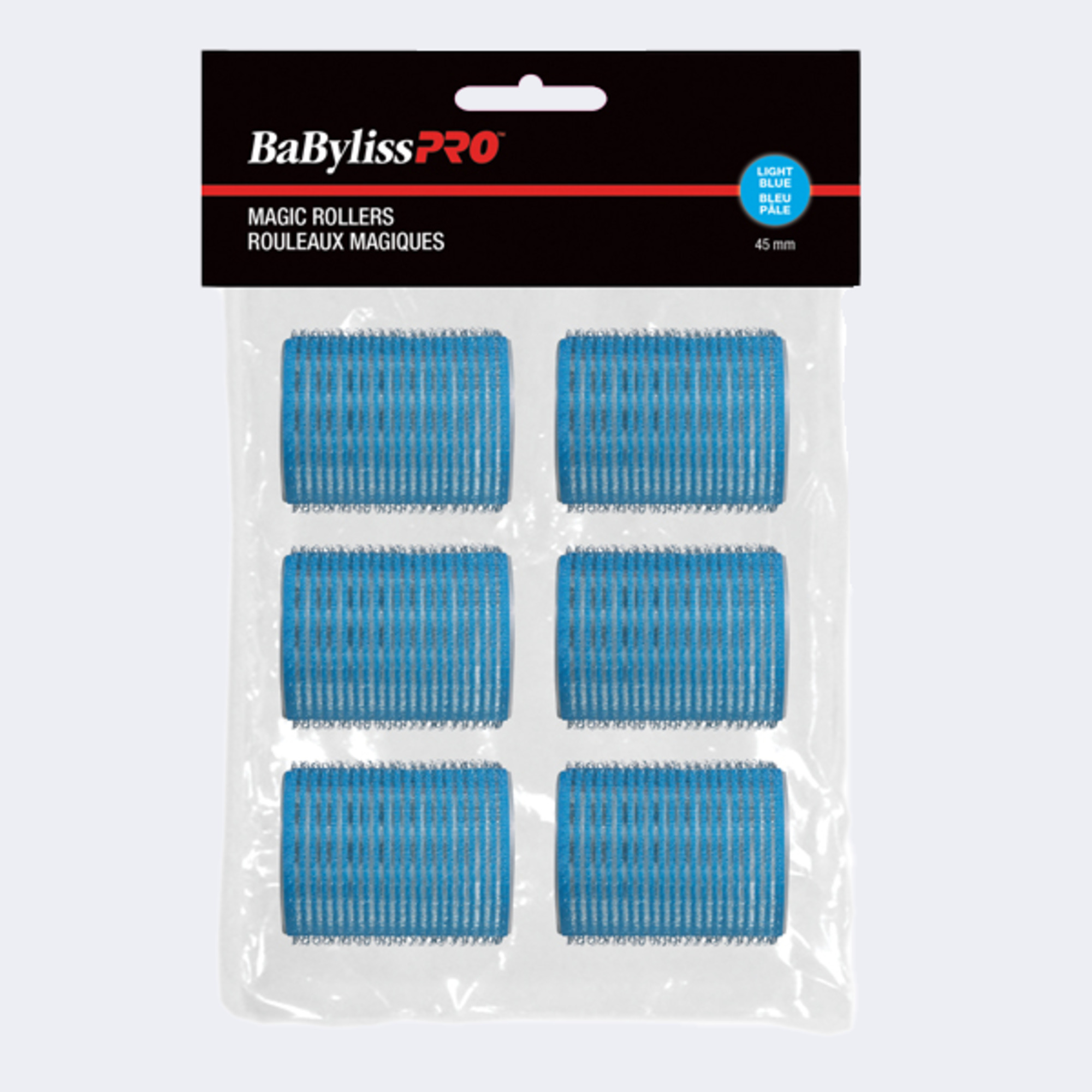 BaBylissPRO® ROULEAUX « MAGIQUES » AUTOFIXANTS (Bleu pâle, 45 mm), , large image number 1