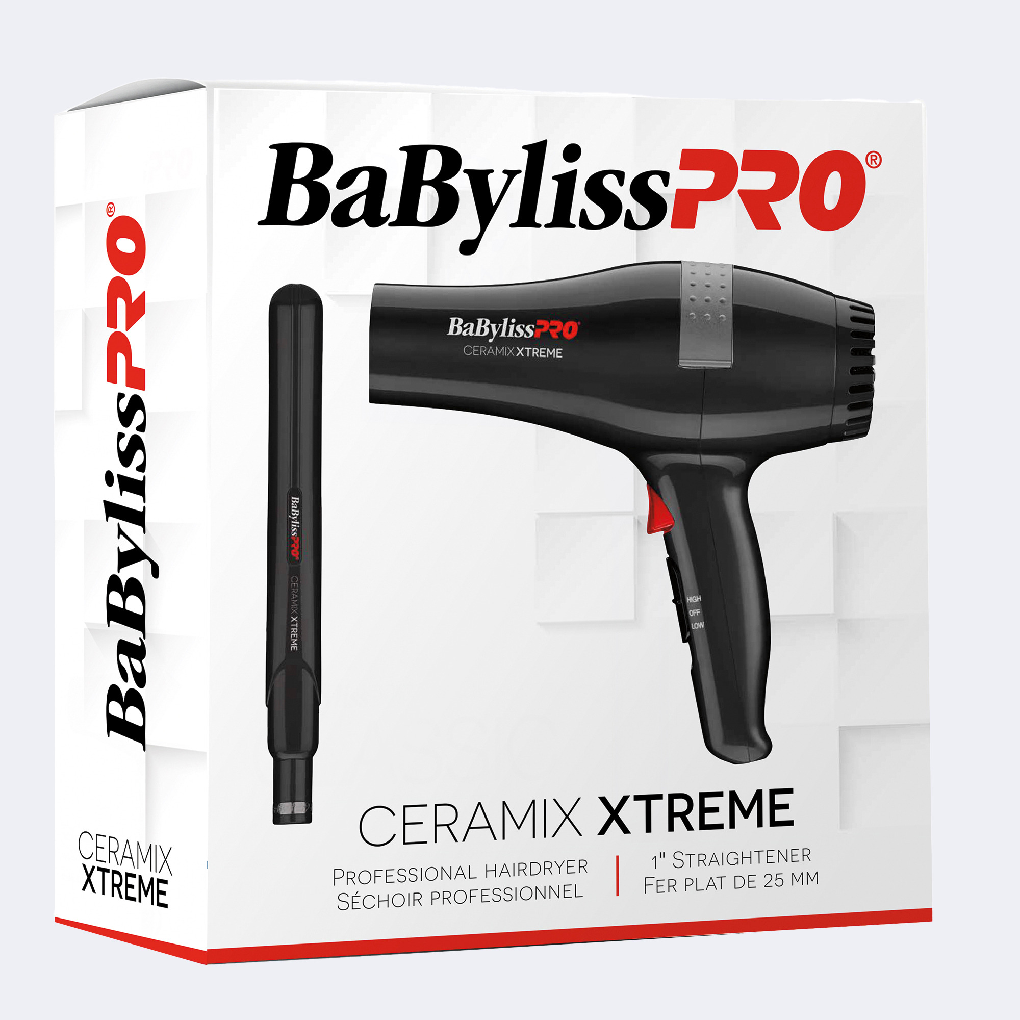BaBylissPRO® Ceramix Xtreme™ Hairdryer and Flat Iron Duo, , large image number 1