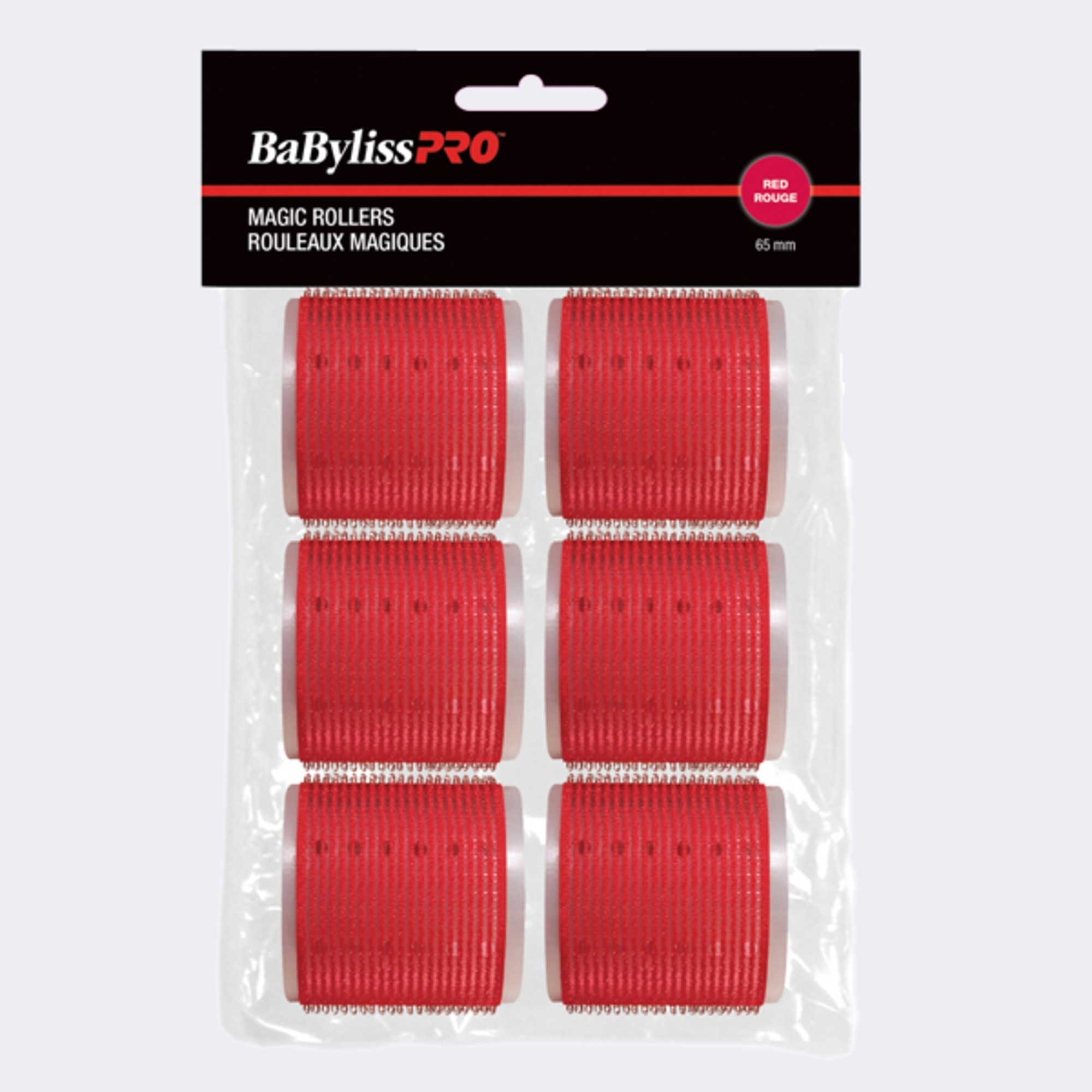 BaBylissPRO® SELF-GRIPPING “MAGIC” ROLLERS (Red, 65 mm), , large image number 1